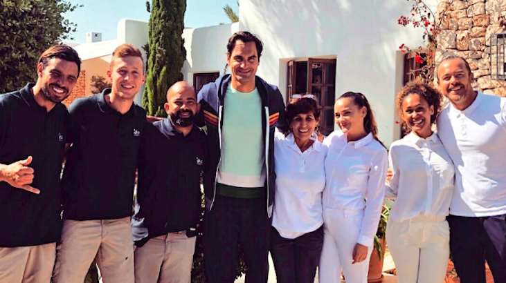 Roger Federer odpoczywa na Ibizie