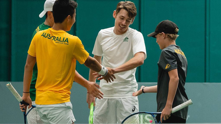 Davis Cup: Syn Hewitta pojawił się na treningu